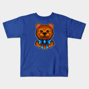 Teddy Bear and Tie Kids T-Shirt